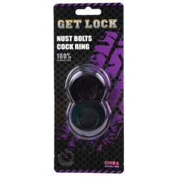 Get Lock Ballstretcher souple Duo Cock Noir